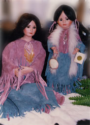 Origianl Porcelain Natice American Dolls. Creek Mary and Littler Red Rose