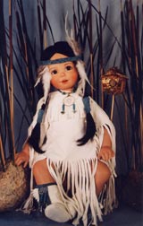 Original porcelain doll by Linda Lee Sutton. Indian Child